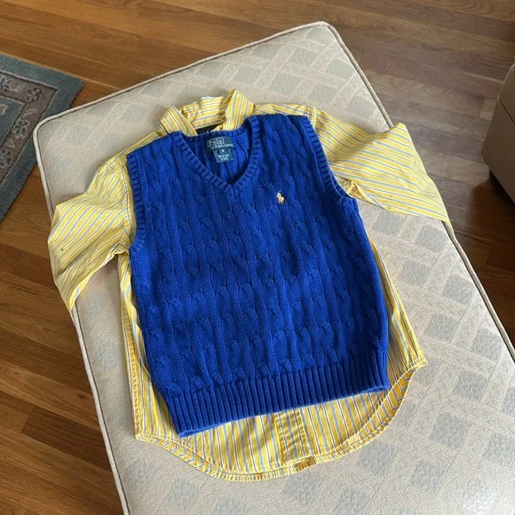 Ralph lauren Polo size 5 combo, shirt and sweater vest - Picture 9 of 9